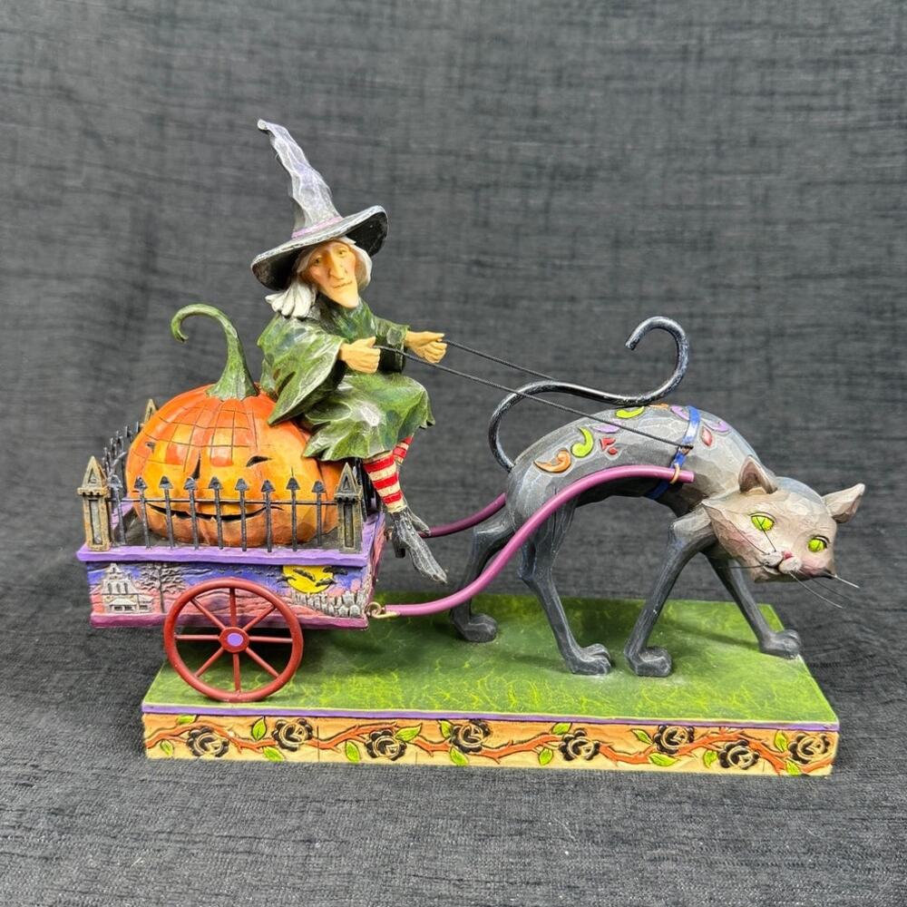 Jim Shore Heartwood Creek Wicked Ride Halloween Figurine No Box
